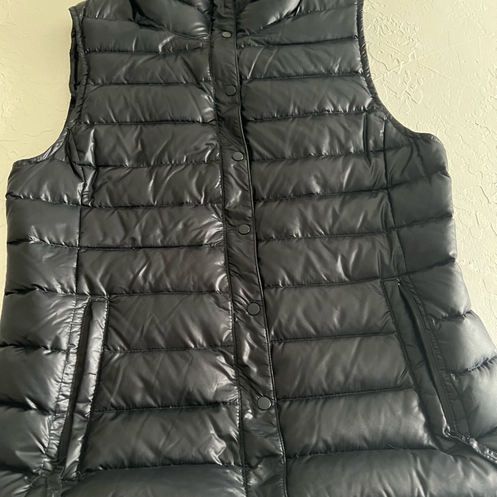 Gap Puffer Vest Women's Size Small Black Preppy Classic Lightweight Outdoor